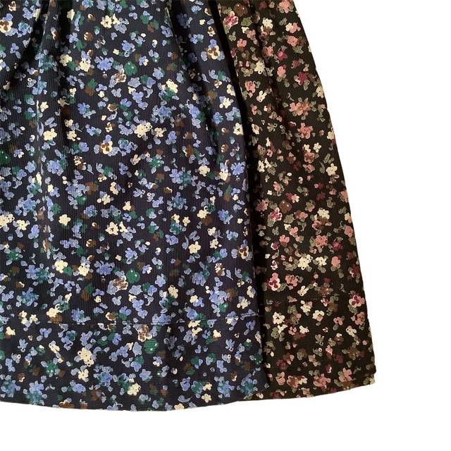 日本製 子供服】肩フリル花柄ジャンパースカート ［80～140ｃｍ］