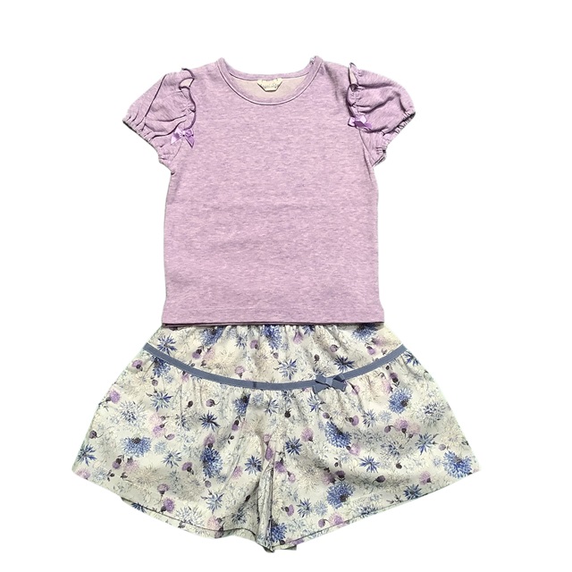 花柄キュロットパンツ